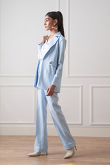 Cara Baby Blue Pant Suit Set