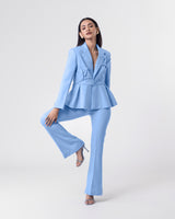 Lily Peplum Blazer Blue