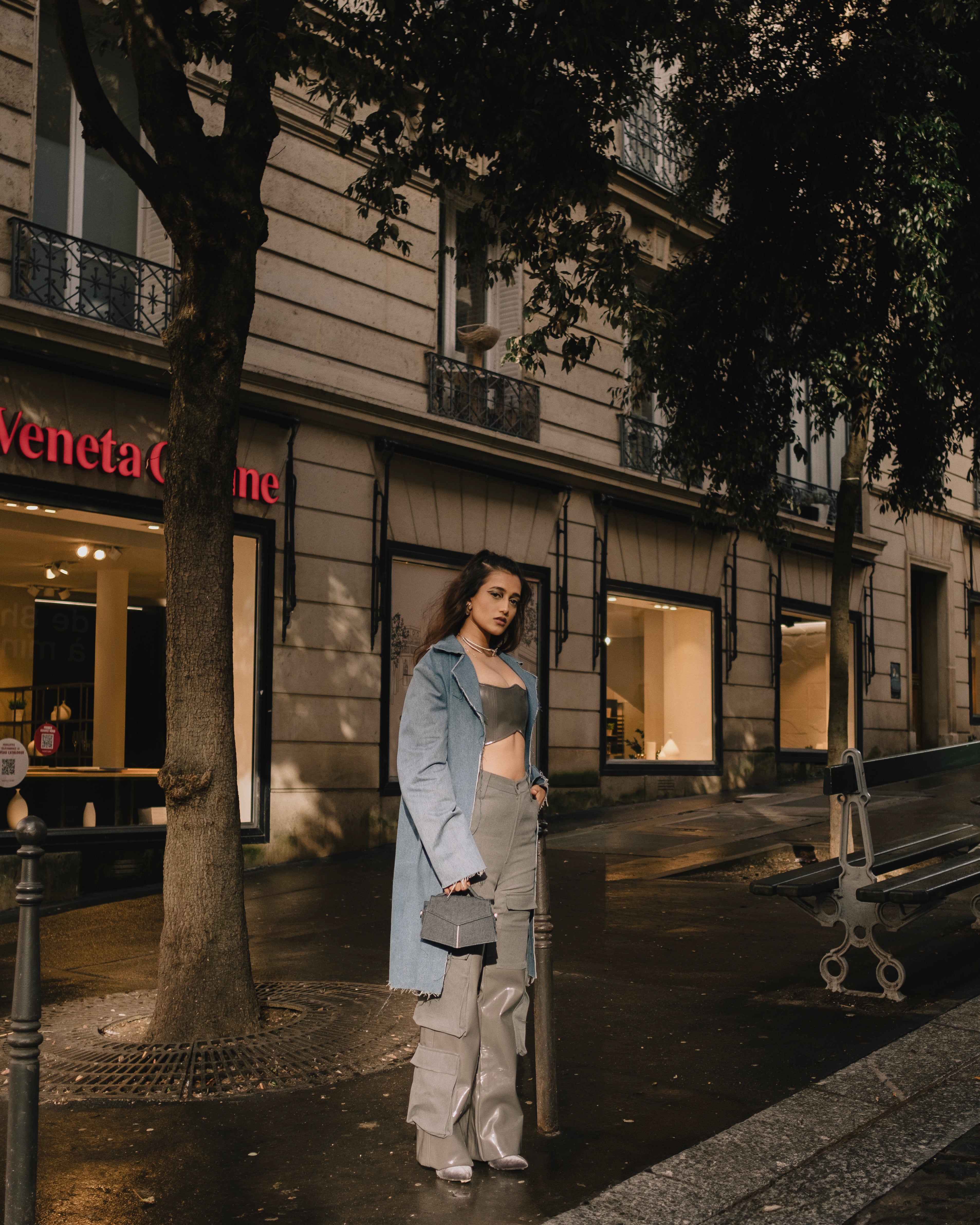 Denim Trench Coat