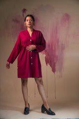 Lafaani red cotton dress- wardrobe rental on ReRack