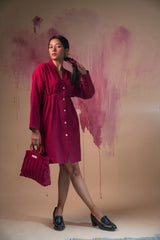 Lafaani red cotton dress- wardrobe rental on ReRack