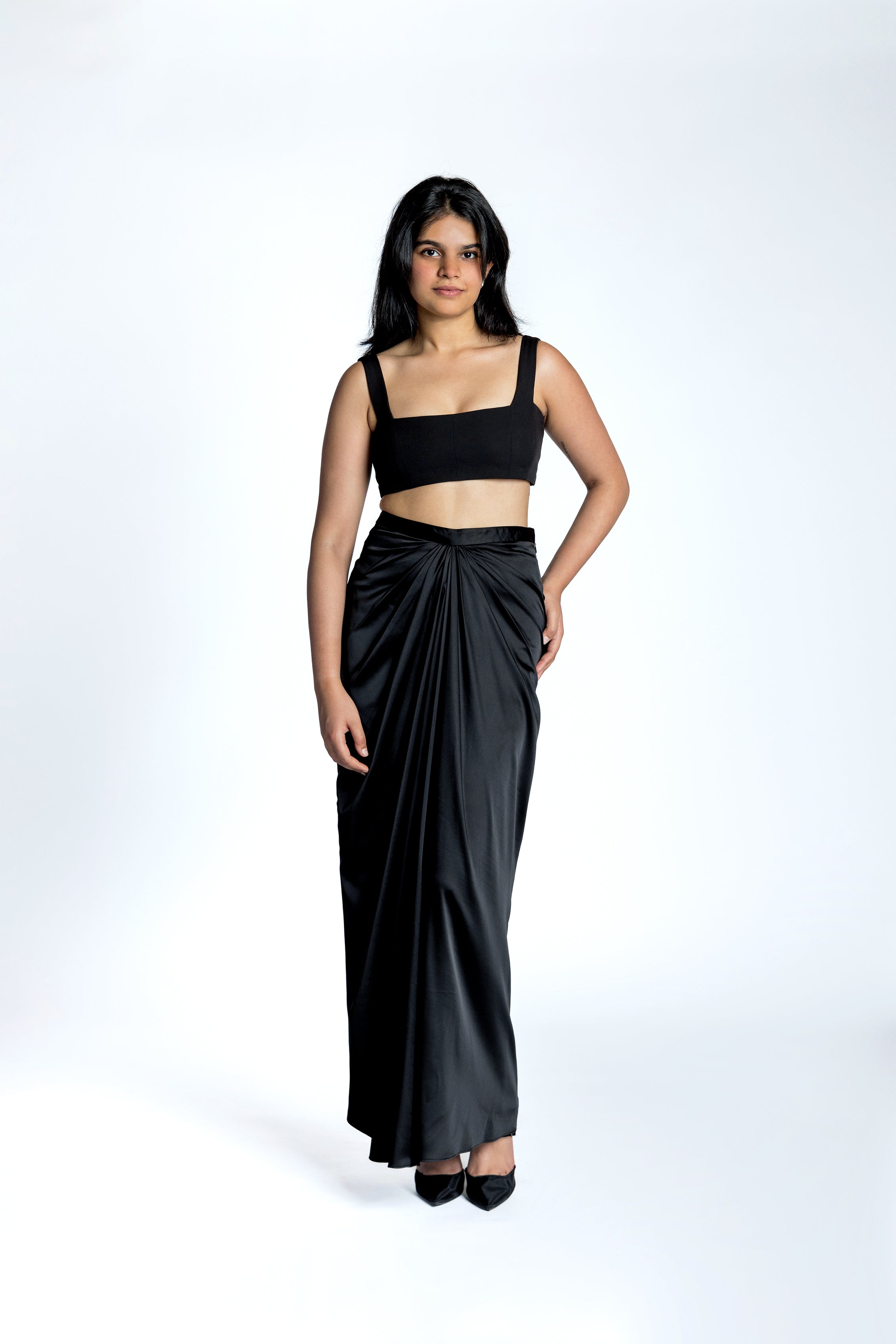 Rene Bandage Bustier & Draped Skirt Set