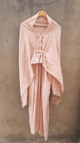 Two fabric Japanese dress- Salmon Pink