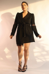 Nateline Black Blazer Dress