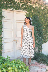 Adeline Polka Dotted Midi Dress