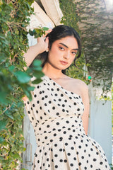 Adeline Polka Dotted Midi Dress