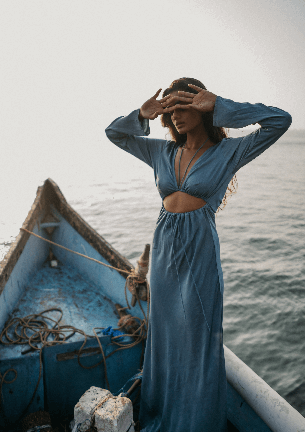 Studio Tia Hera Blue Maxi dress: Wardrobe rental on ReRack