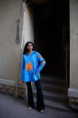 Verb by Pallavi Singhee Blue shirt: wardrobe rental- ReRack