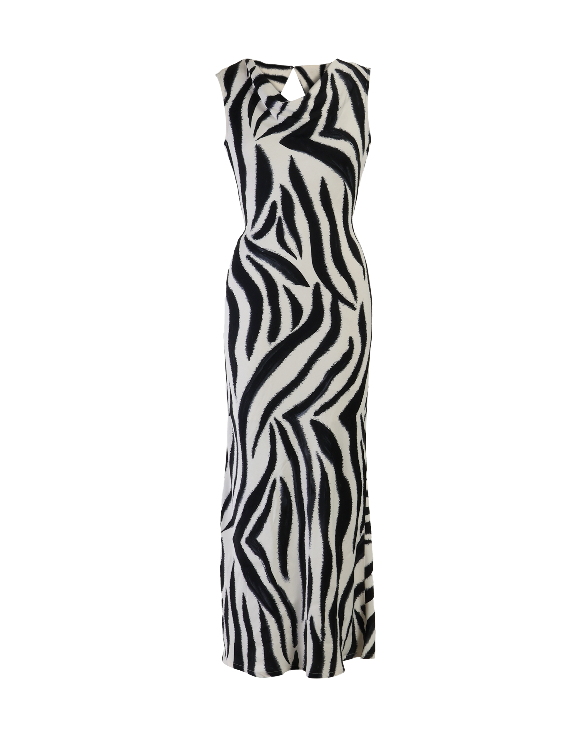 Zebra Cowl Dress