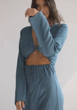 Studio Tia Hera Blue Maxi dress: Wardrobe rental on ReRack